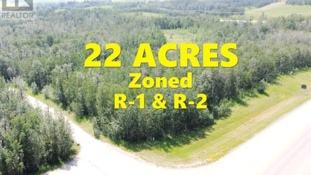 22 Acres zoned R-1 and R-2 across from Innisfail Golf Course